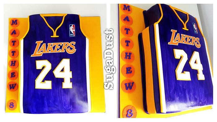 Lakers jersey cake