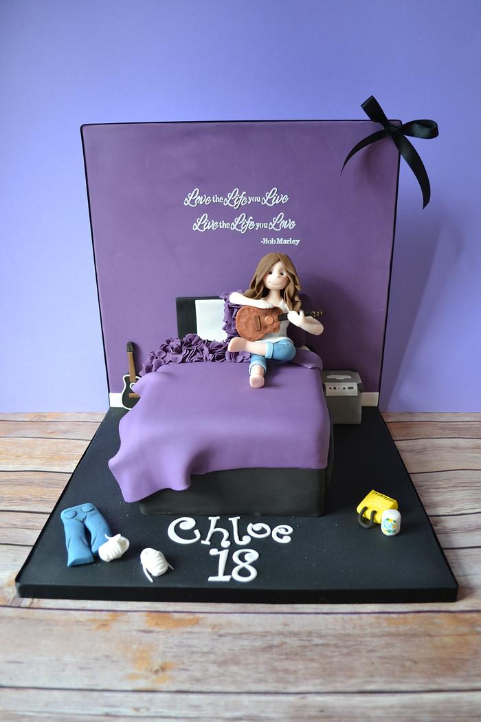 Bedroom themed 18th birthday cake