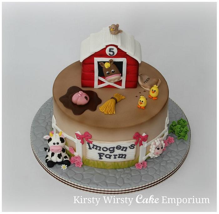 Farm Birthday Cake 
