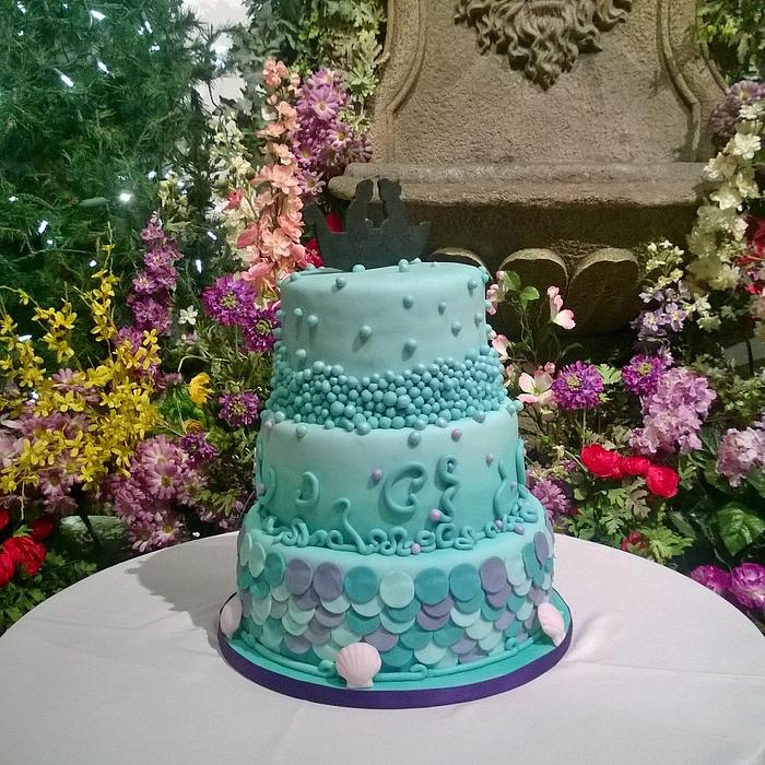 Mermaid Themed Wedding Cake