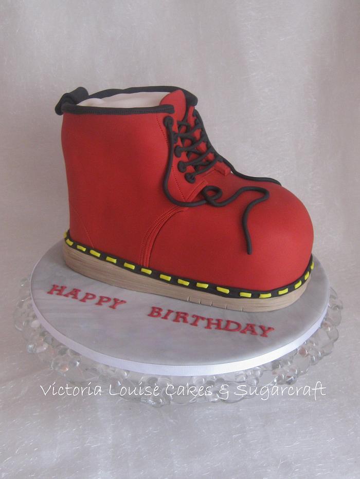 Red Boot Cake