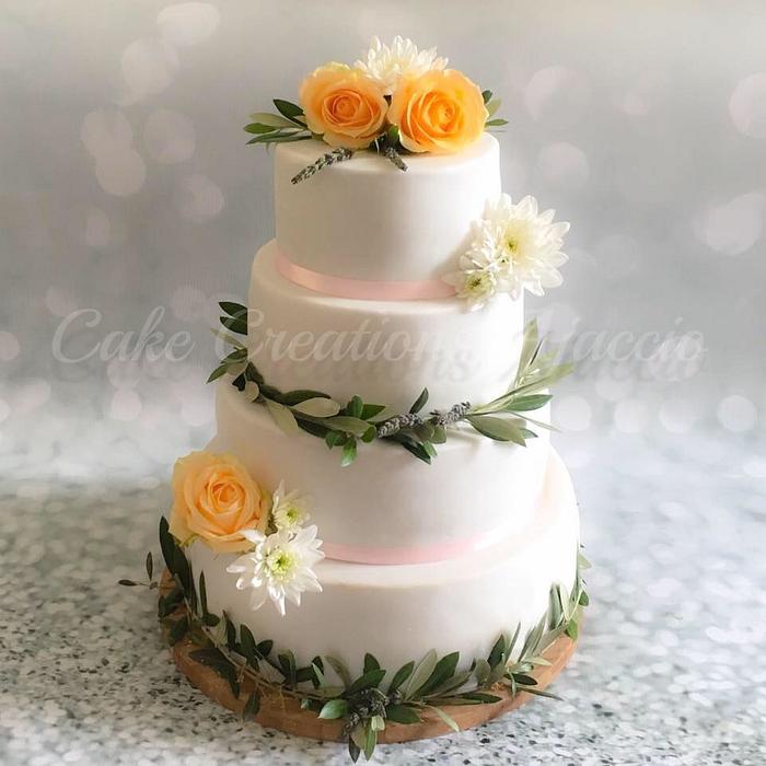 Provence wedding cake