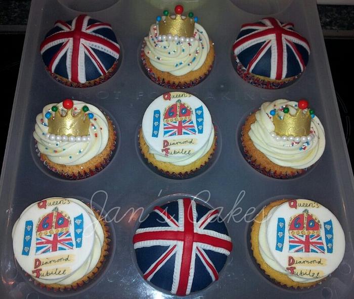 Jubilee themed cupcakes