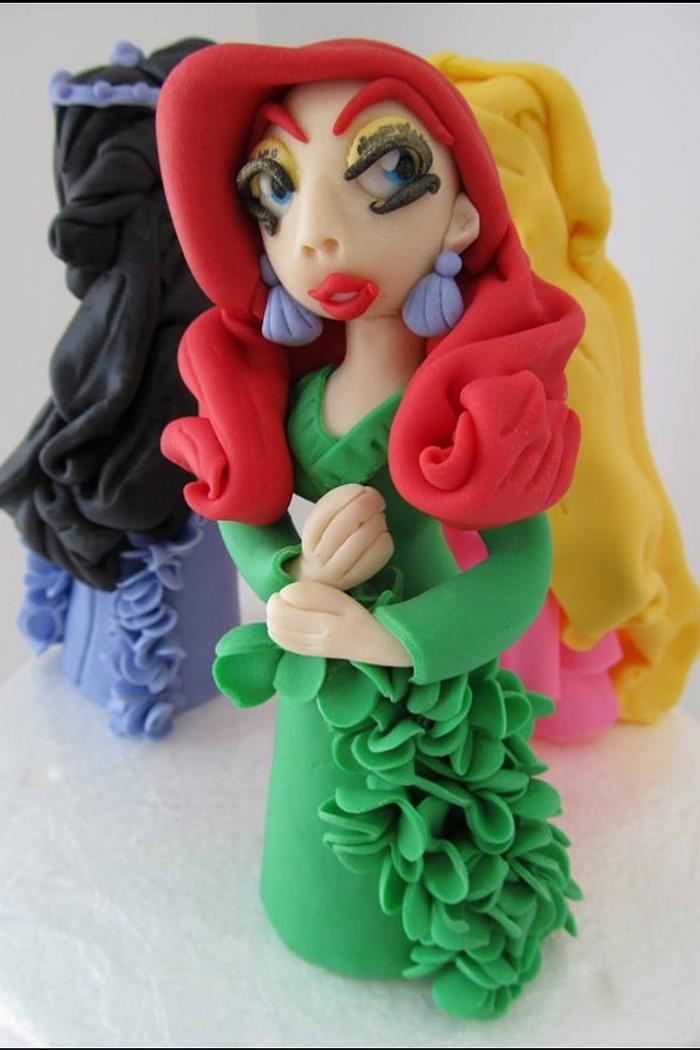 Couture Princess Ariel Gumpaste Figurine