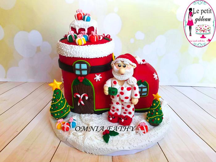 Santa Claus 🎅  boot cake 