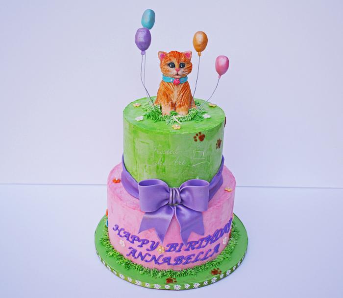 Cat themed birthday cake!