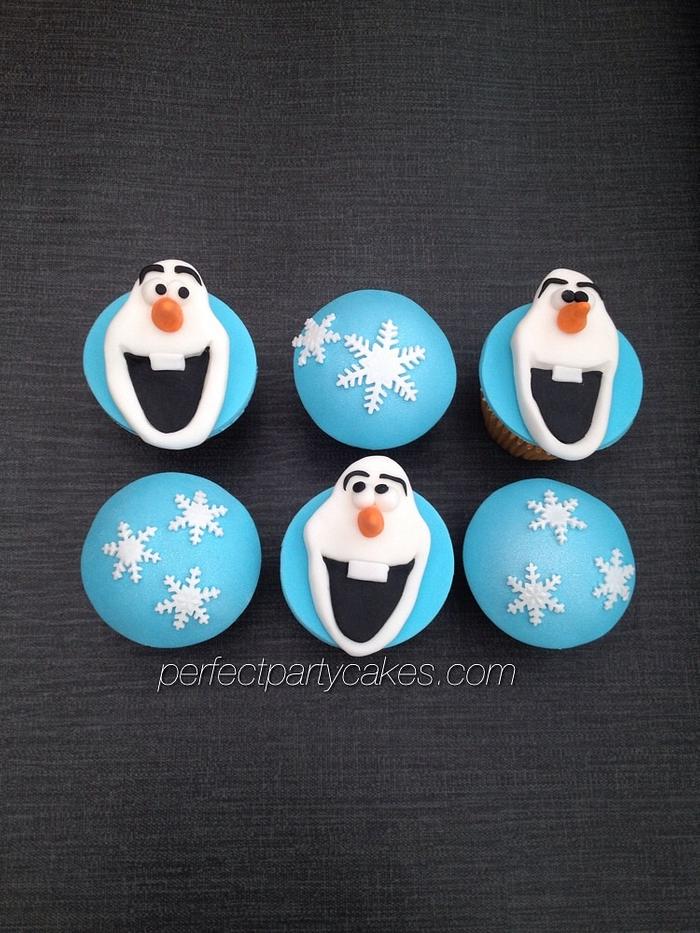Olaf cupcakes 