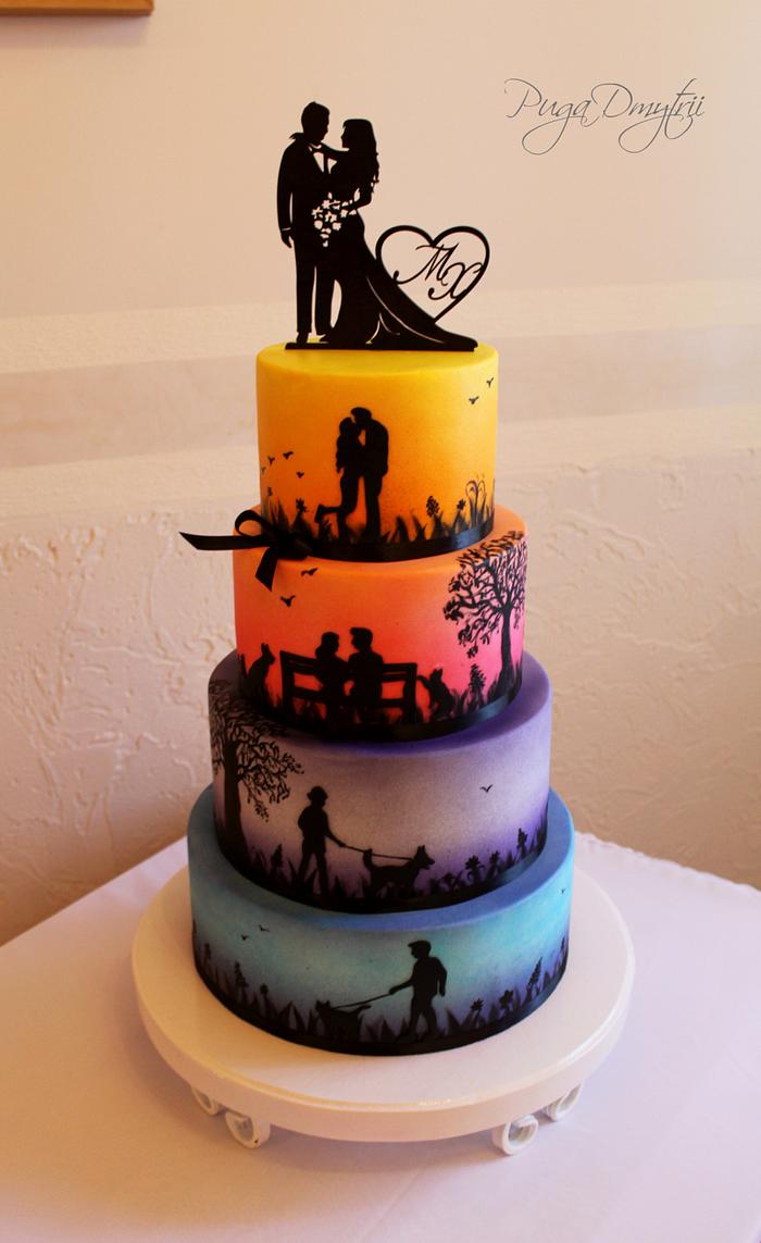  "Love Story" Wedding cake