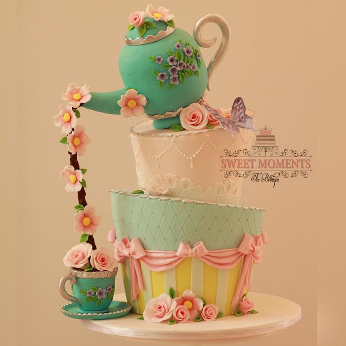 Fun and Pretty Tea Party Cake 💕