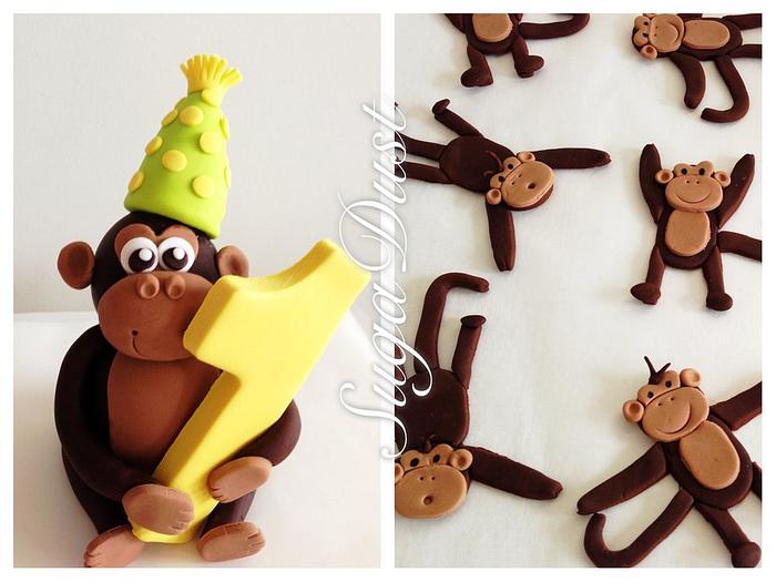 Cheeky Monkey cake topper