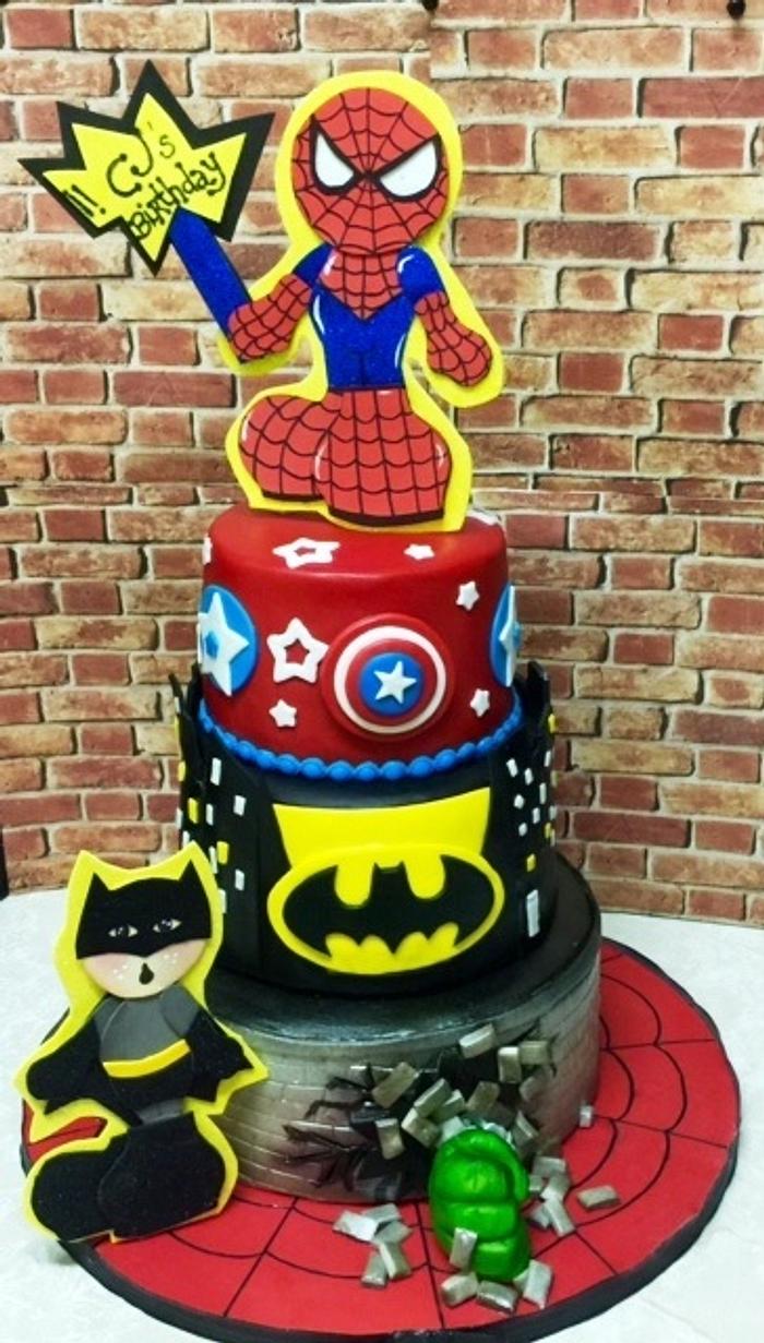 Super Heroes Cakes