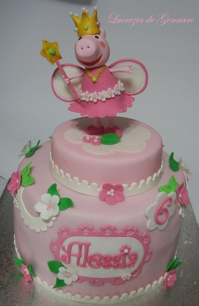 peppa pig princess cake