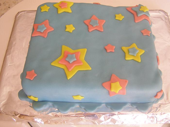 sky blue cake