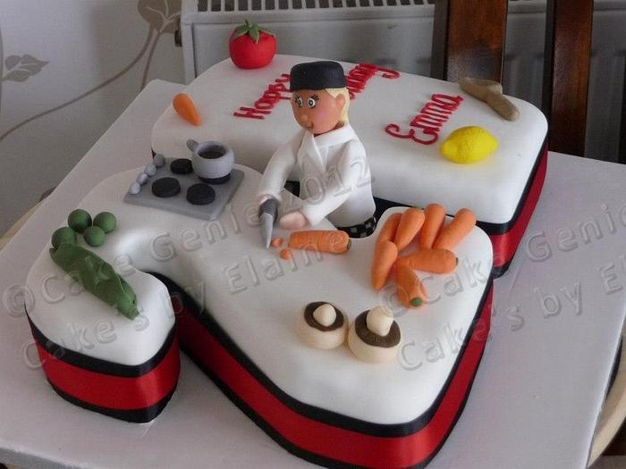 21st Birthday cake for a chef