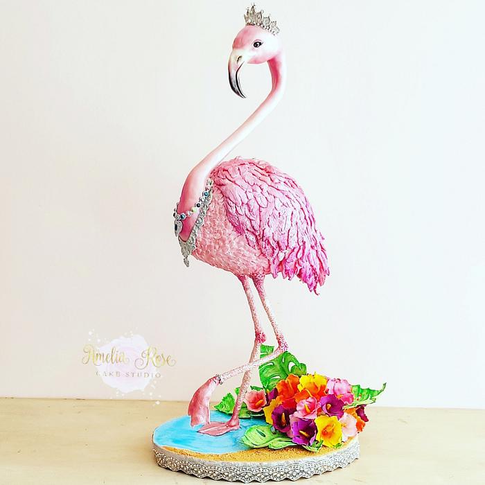 Margo the mingo (Standing Flamingo Cake)