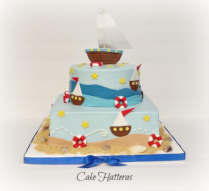 A Nautical Baby Shower Cake