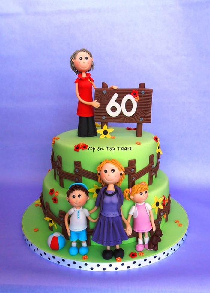 3-generations Birthday Cake