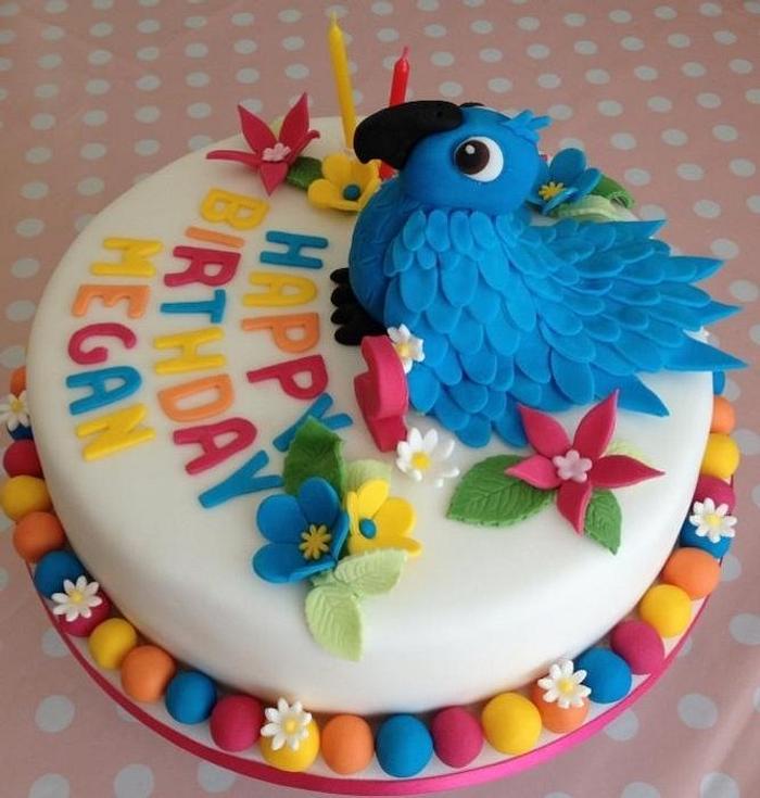 Rio the parrot birthday cake