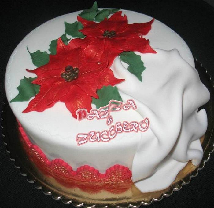 Poinsettia cake