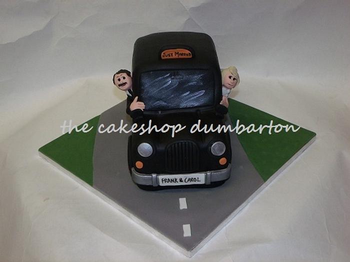 taxi wedding cake