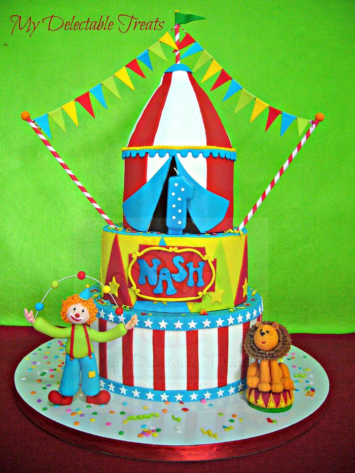 Nash's Circus Themed Cake