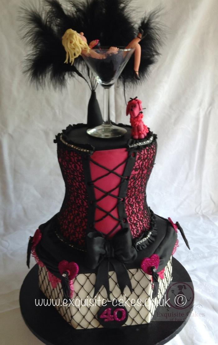 Burlesque 40th birthday cake.