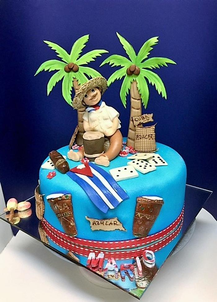 Cuban theme cake