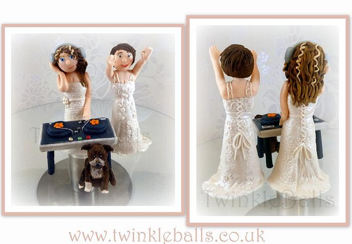 Beautiful Brides - Same sex wedding cake topper 