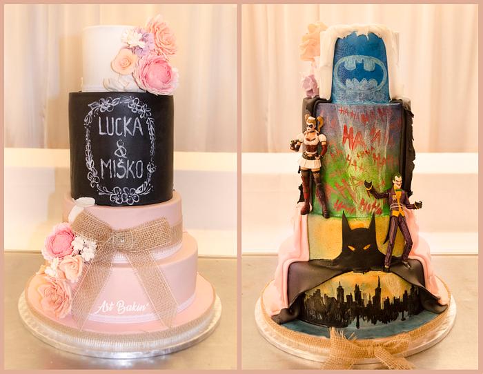 Two Sided Wedding Cake