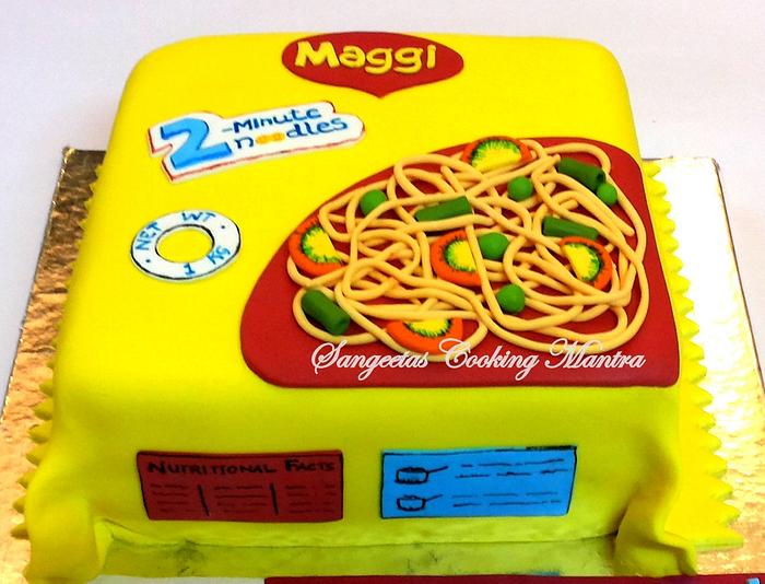 " Maggi " themed cake !!!!