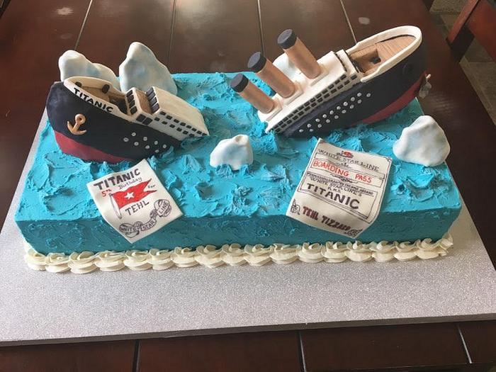 Titanic birthday cake