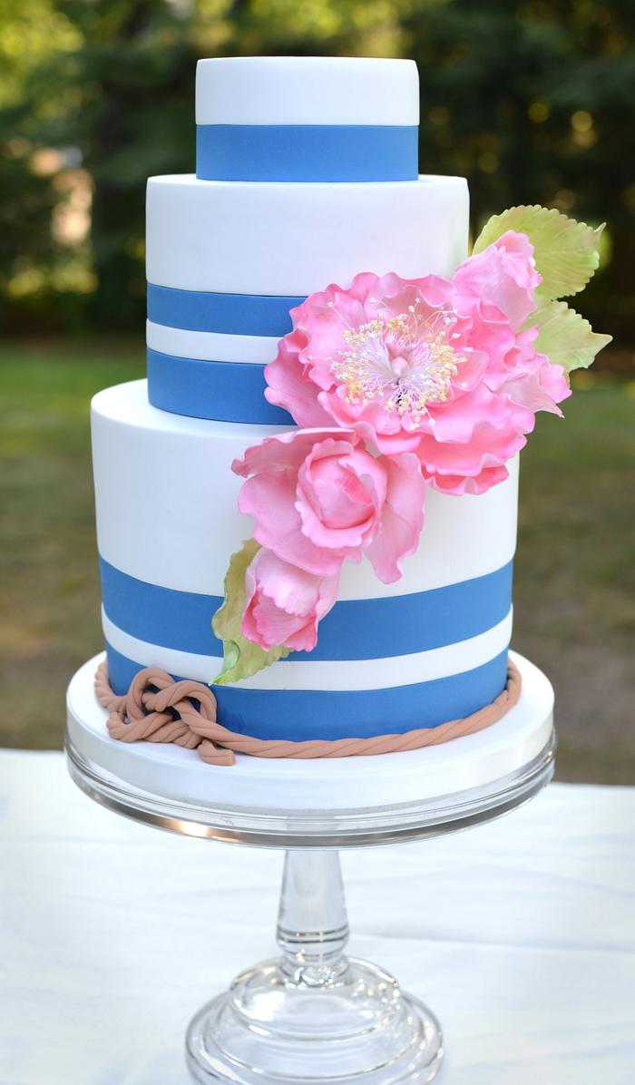 Touch of Nautical Shower Cake