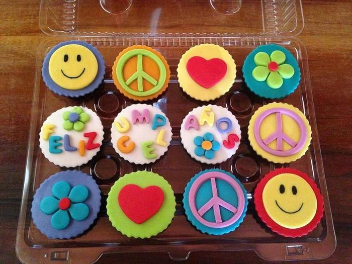 Peace and Love Cupcakes