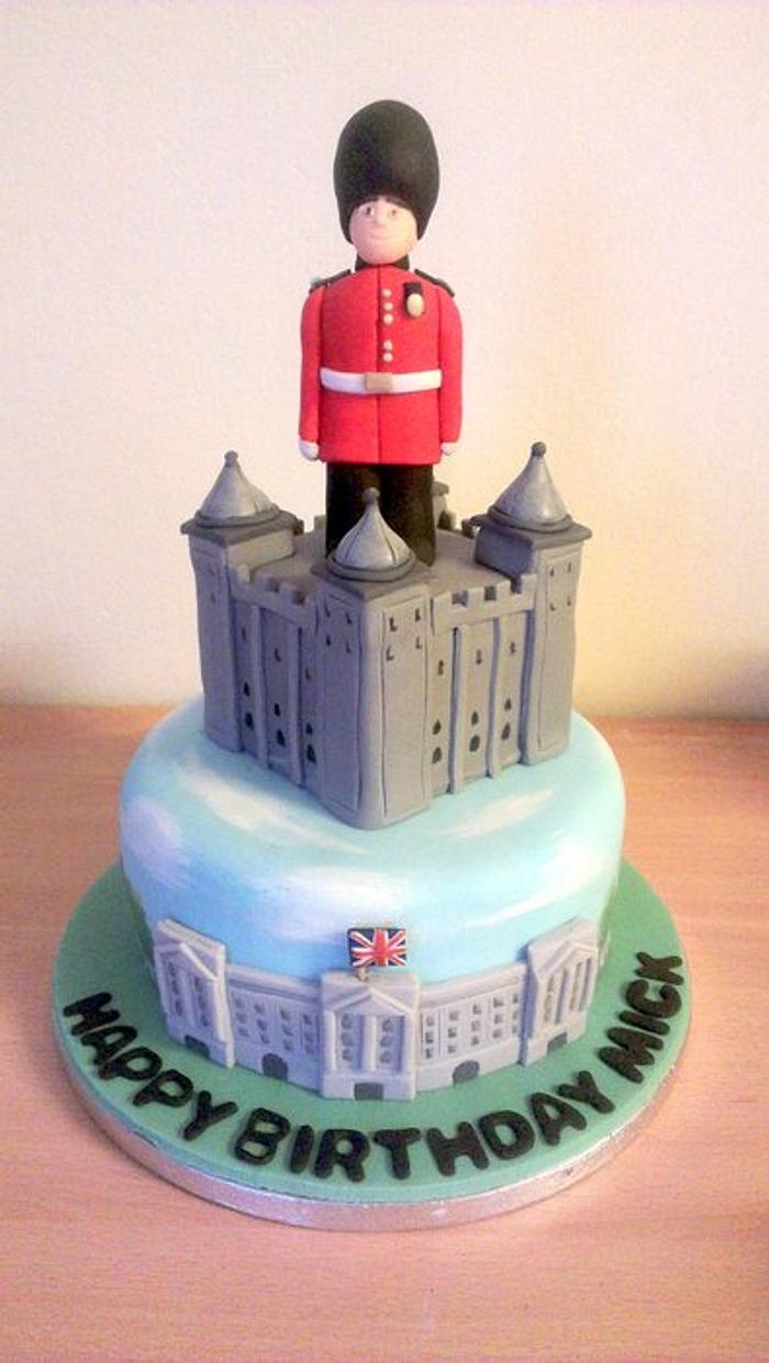 Scots Guard cake, Buckhigham Palace and Tower of London