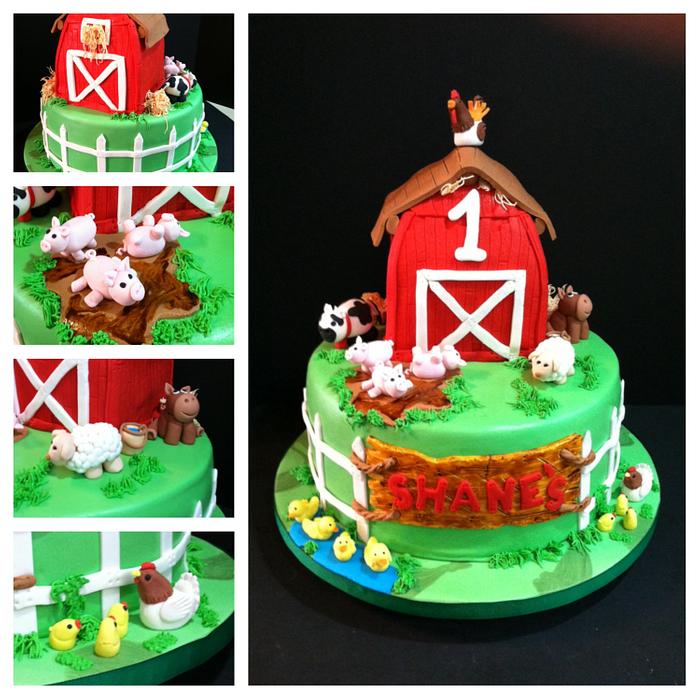 Farm Theme Cake