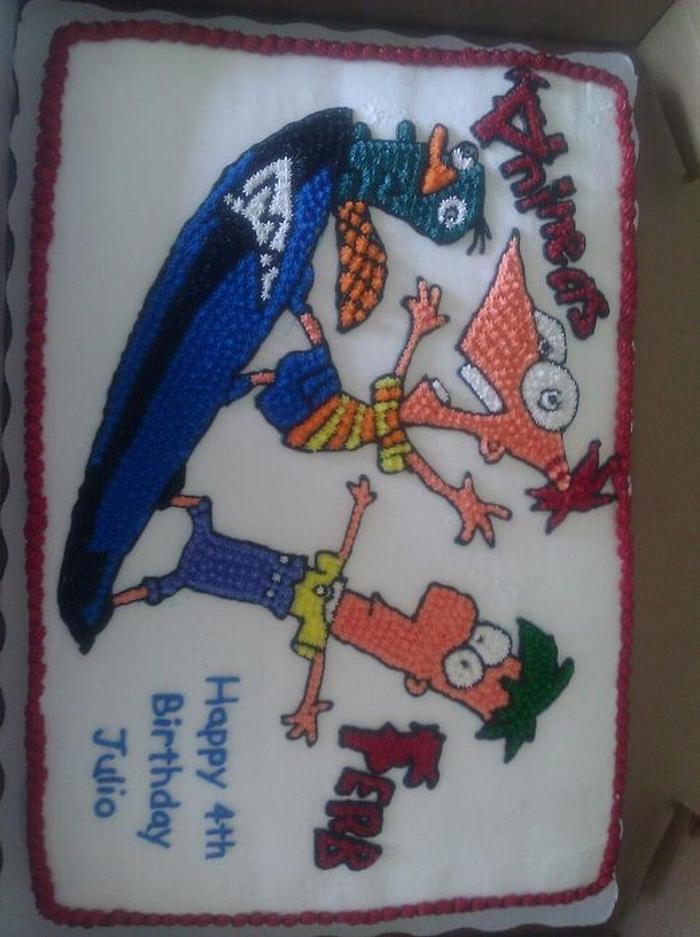 Phineas and Ferb Birthday Cake