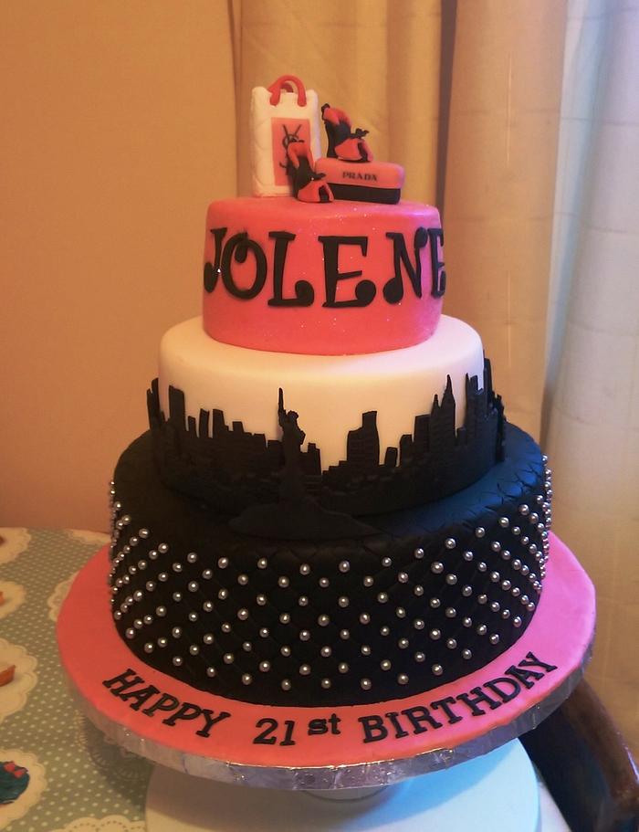 A New York 21st Birthday Cake
