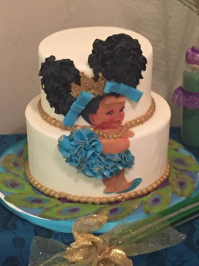 Baby Afro Puffs Cake