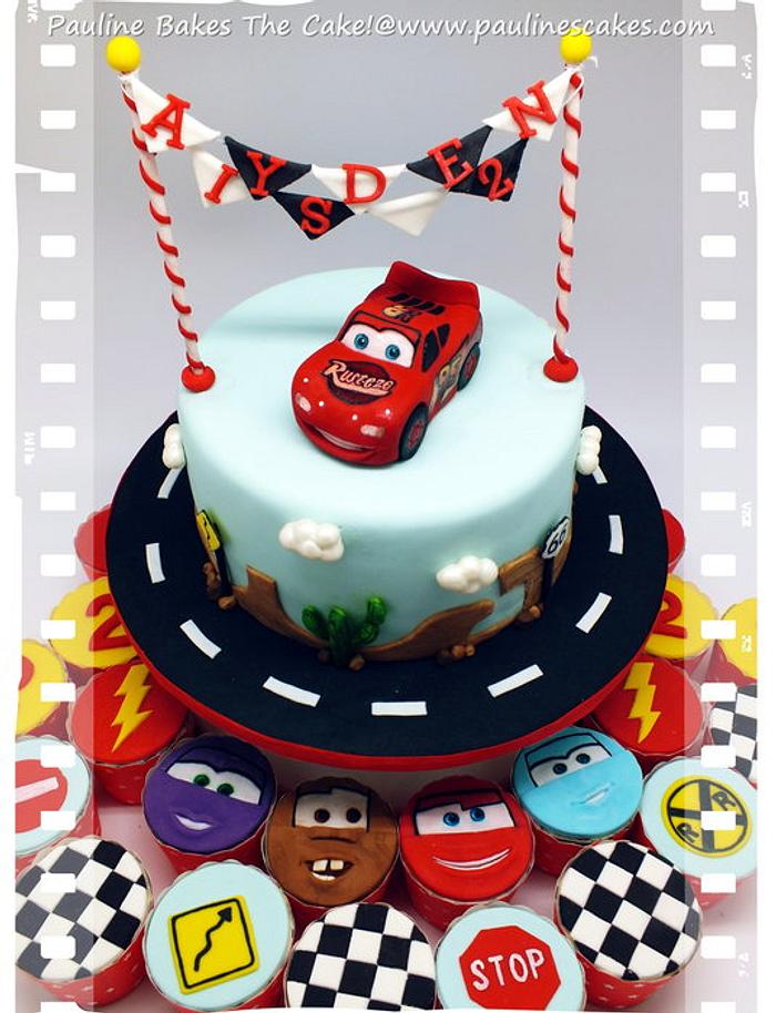 Cars/Lightning McQueen Cake - Decorated Cake by Little - CakesDecor