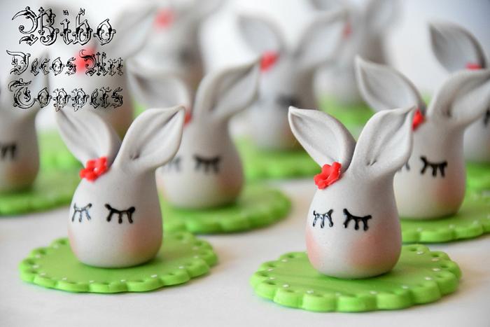 Little Bunny Cupcakes Toppers