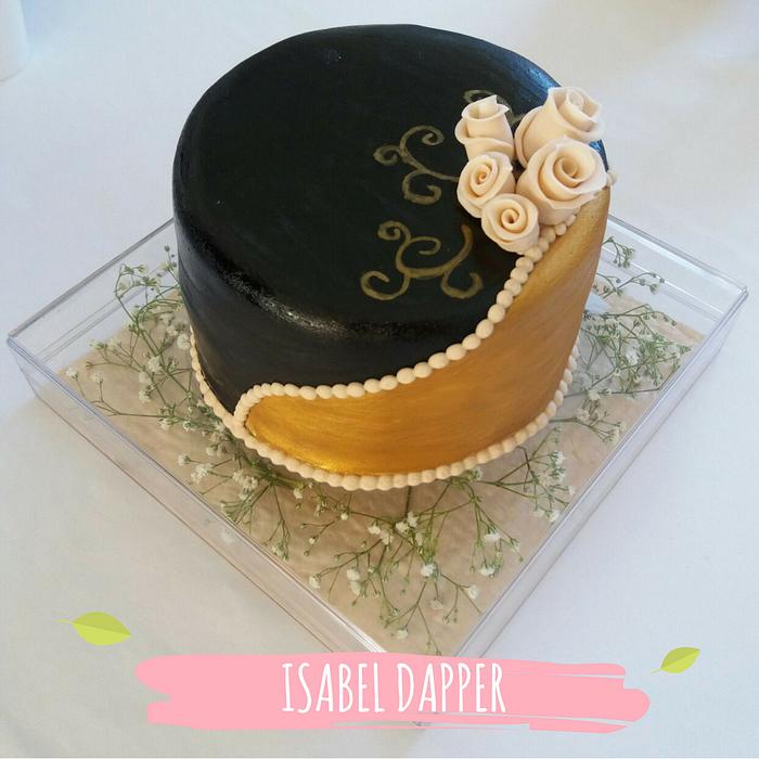Elegant chocolate cake - Decorated Cake by Isabel Dapper - CakesDecor