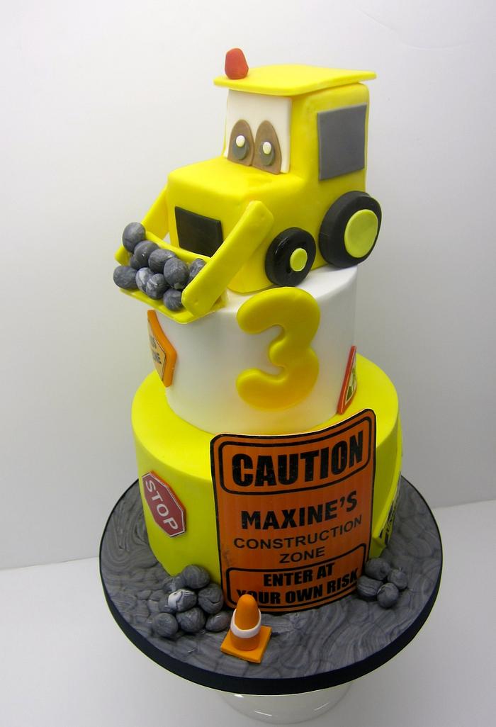 Construction cake for a lovely girl named Maxine