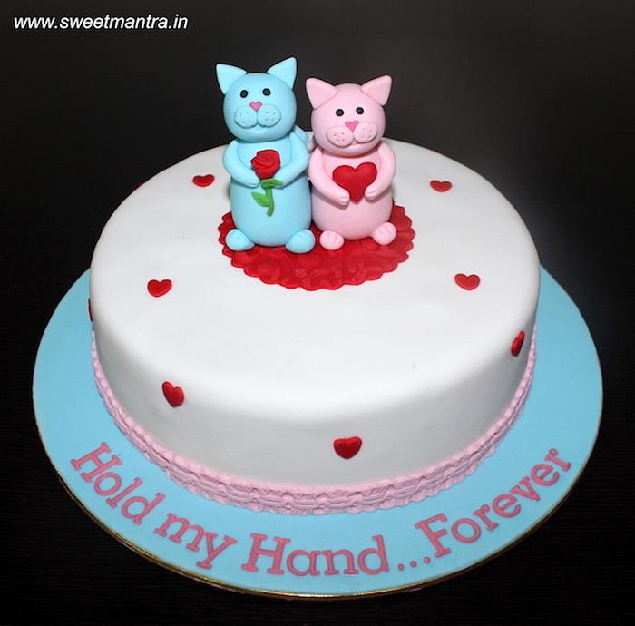 Cat couple cake