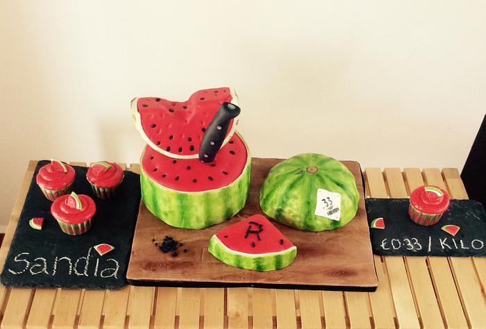 Hello Summer! Watermelon birthday cake 🍉