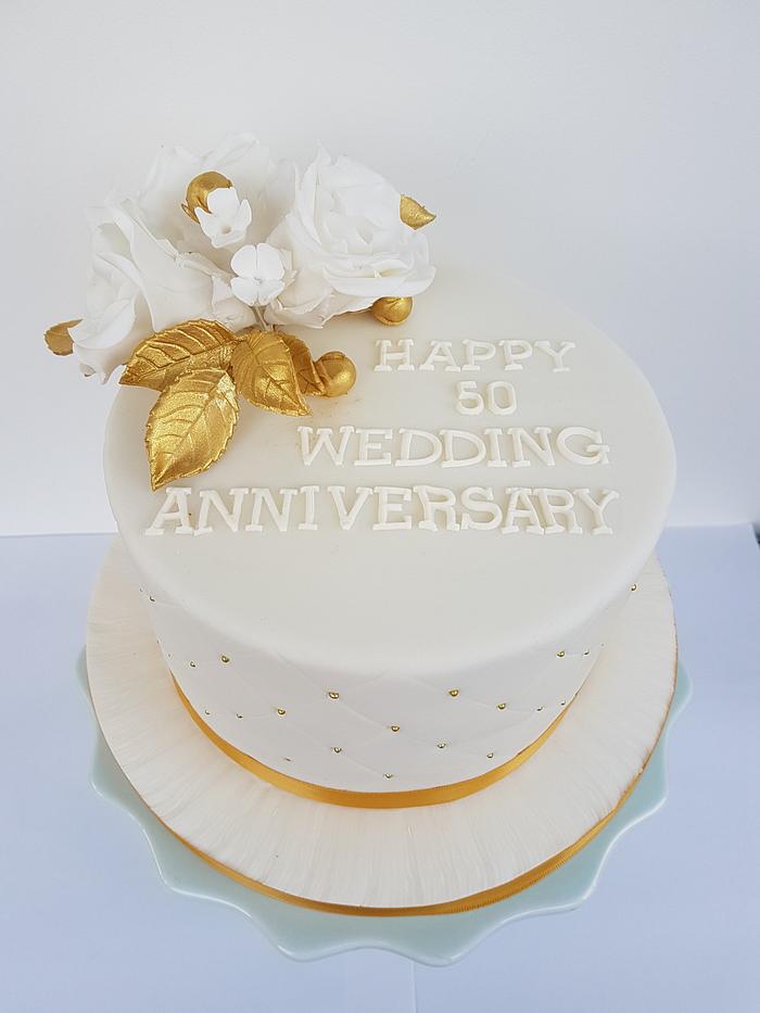 50th Golden Anniversary Cake | Buy Digit Cake For Anniversary
