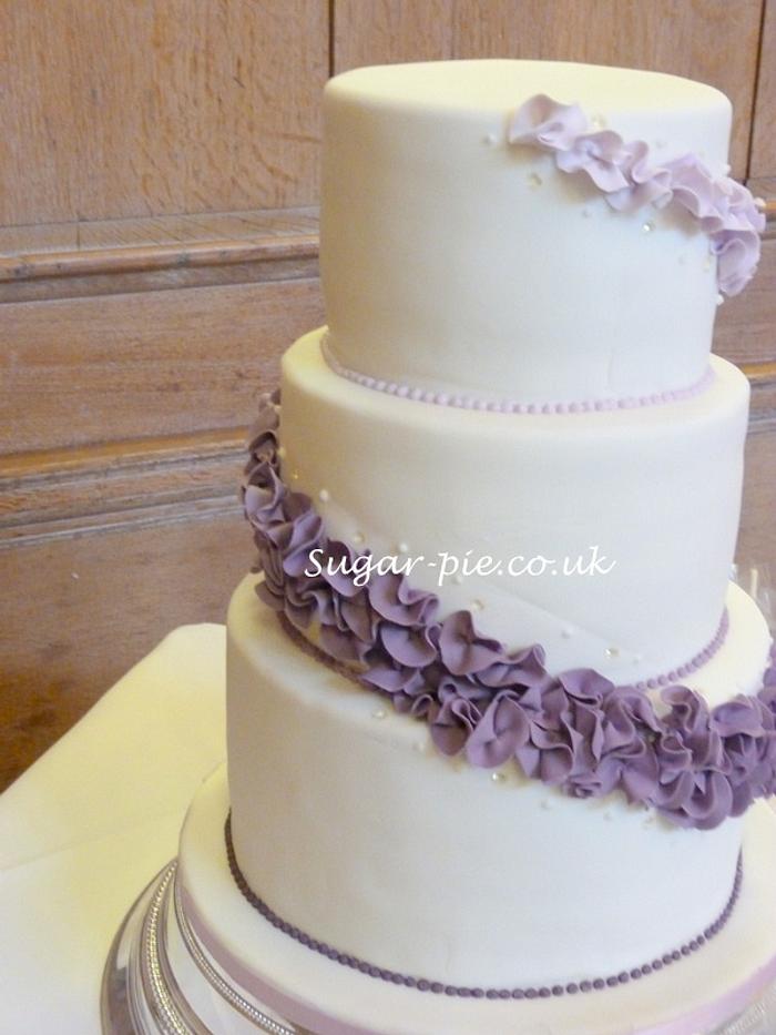 Ombre Purple ruffle cake