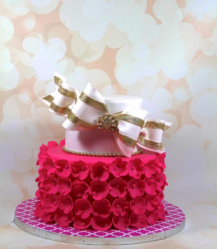 twinkle bow cake 
