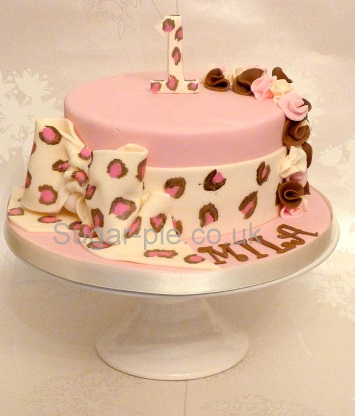 Pink Leopard Print Cake