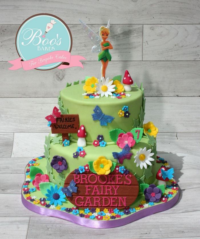 Fairy Tinkerbell Garden cake