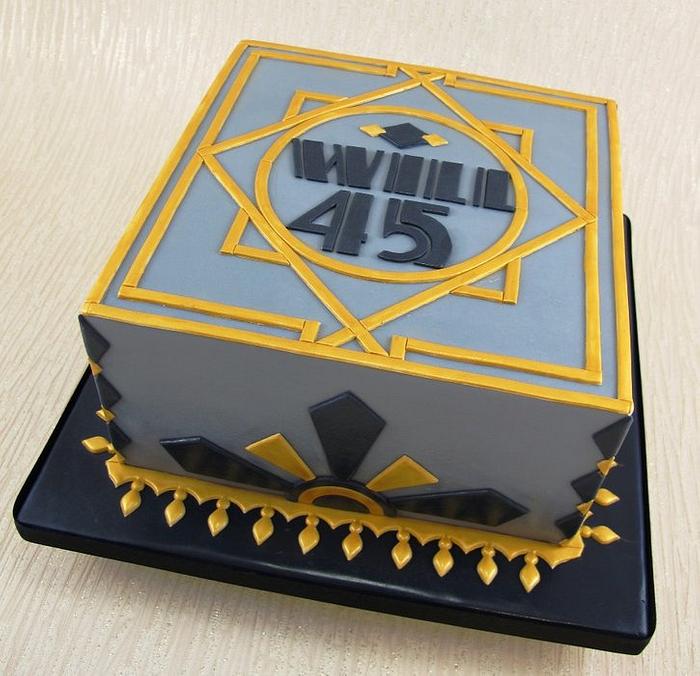 Art Deco Birthday Cake